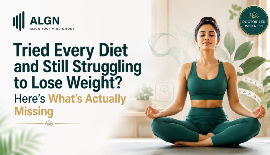 Does stress cause weight gain? woman meditating calmly